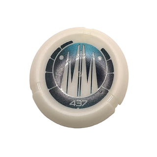 Throwing Disk with Bionicle Kanoka 437 Ko-Metru Pattern, Part# 32171pb093 Part LEGO® Glow In Dark Opaque