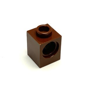 Technic, Brick 1x1 with Hole, Part# 6541 Part LEGO® Reddish Brown  