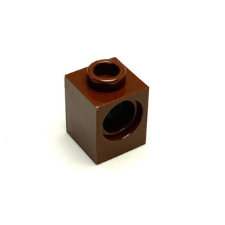 Technic, Brick 1x1 with Hole, Part# 6541 Part LEGO® Reddish Brown