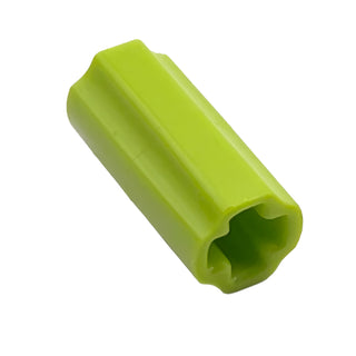Technic, Axle Connector 2L (Smooth with x Hole + Orientation), Part# 6538c Part LEGO® Lime