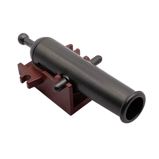 LEGO® Cannon with Cannon Base Part LEGO® Reddish Brown Projectile Launcher Cannon Shooting Pearl Dark Gray