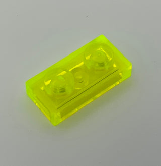 Plate 1x2, Part# 3023 Part LEGO® Trans-Neon Green  