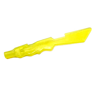 Minifigure, Weapon Sword Blade with Jagged Edges and Bar End, Part# 11439 Part LEGO® Trans-Neon Green