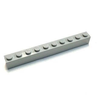 Brick 1x10, Part# 6111 Part LEGO® Light Bluish Gray