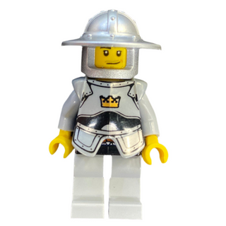 Fantasy Era - Crown Knight Scale Mail with Crown, Breastplate, Helmet with Broad Brim, Smirk and Stubble Beard, cas387 Minifigure LEGO®