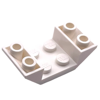 Slope, Inverted 45 4x2 Double with 2x2 Cutout, Part# 4871 Part LEGO® White