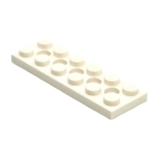 Technic, Plate 2x6 with 5 Holes, Part# 32001 Part LEGO® White 1 Part