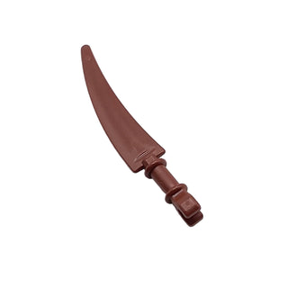 Minifigure, Weapon Sword, Scythe Blade with Clip Pommel, Part# 59229 Part LEGO® Reddish Brown