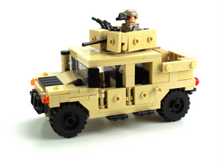 Army Tactical Gun Truck 4x4 Building Kit Battle Brick