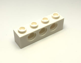 Technic, Brick 1x4 with Holes, Part# 3701 Part LEGO® White  