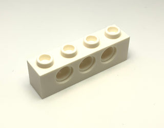 Technic, Brick 1x4 with Holes, Part# 3701 Part LEGO® White