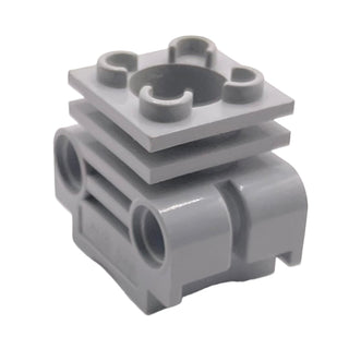 Technic Engine Cylinder with Partial Hollow Studs on Top and Side Slots, Part# 2850a Part LEGO® Light Bluish Gray Very Good