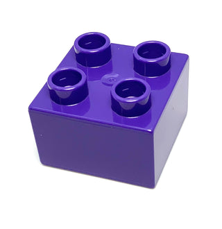 Duplo, Brick 2x2, Part# 3437 Part LEGO® Dark Purple