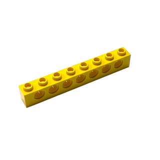 Technic, Brick 1x8 with Holes, Part# 3702 Part LEGO® Yellow 1 Part