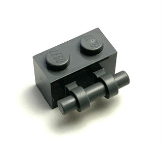 Brick, Modified 1x2 with Bar Handle on Side, Part# 30236 Part LEGO® Dark Bluish Gray