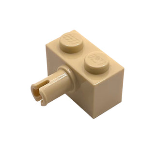 Brick, Modified 1x2 with Pin, Part# 2458 Part LEGO® Tan