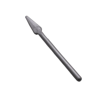 Minifigure Weapon, Pike/Spear Handle with Round End, Flexible Rubber, Part# 32373 Part LEGO® Flat Silver