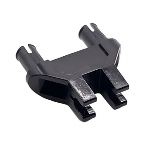 Technic, Pin Double Triangle 1x3 with 2 Clips with Round Pin Holes, Part# 47994 Part LEGO® Black