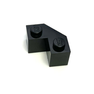 Brick, Modified Facet 2x2, Part# 87620 Part LEGO® Black