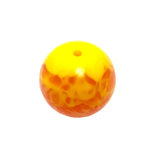 Ball, Zamor Sphere with Marbled Yellow Pattern, Part# 54821pb04 Part LEGO® Trans-Orange