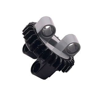 Technic Turntable 28 Tooth with Black Top (99009 + 99010), Part# 99009c01 Part LEGO® Light Bluish Gray