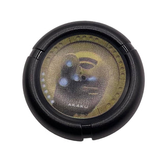 Throwing Disk with Bionicle Bamboo Akaku Mask Pattern, Part# 32171pb002 Part LEGO® Black Very Good