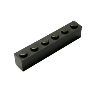 Brick 1x6, Part# 3009 Part LEGO® Black 1 Part