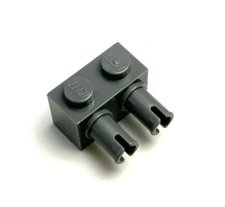 Brick, Modified 1x2 with Pins, Part# 30526 Part LEGO® Dark Bluish Gray