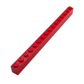Brick 1x16, Part# 2465 Part LEGO® Red 1 Part