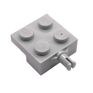 Plate, Modified 2x2 with Wheel Holder, Part# 4488 Part LEGO® Light Gray