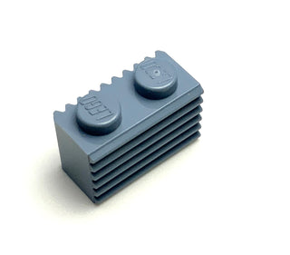 Brick, Modified 1x2 with Grille/Fluted Profile, Part# 2877 Part LEGO® Sand Blue