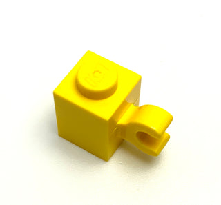 Brick, Modified 1x1 with Clip (Horizontal Grip), Part# 60476 Part LEGO® Yellow