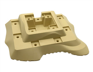 18x22 Raised Baseplate no Studs Two Level with 11 Holes, Part# 64649 Part LEGO® Tan