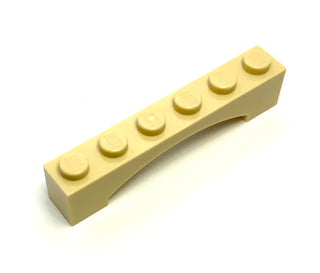 Arch 1x6 Raised Arch, Part# 92950 Part LEGO® Tan  