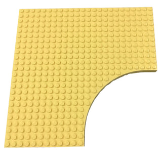 24x24 Brick Modified Plate without 12x12 Quarter Circle (6161) Part LEGO® Light Yellow