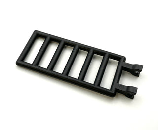 Bar, Ladder 7x3 with Two Clips, Part# 6020 Part LEGO® Black 1 Part