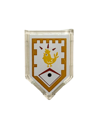 Tile, Modified 2 x 3 Pentagonal with Nexo Power Shield Pattern - Chicken Power, Part# 22385pb014 Part LEGO®