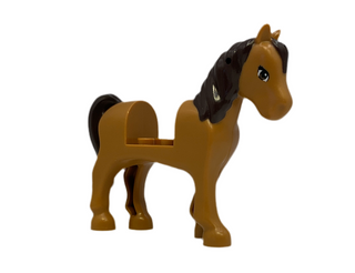 Horse, Dark Brown Mane and Tail, 93083c01pb05 LEGO® Animals LEGO®