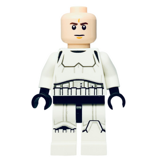 Stormtrooper, (Dual Molded Helmet, Gray Squares on Back) - Male, Light Nougat Head, Frown sw1137 Minifigure LEGO®