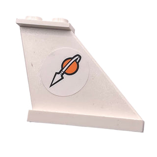 Tail 4x1x3 with Modified Classic Space Logo Pattern on Right Side (Sticker), Part# 2340pb061R Part LEGO®