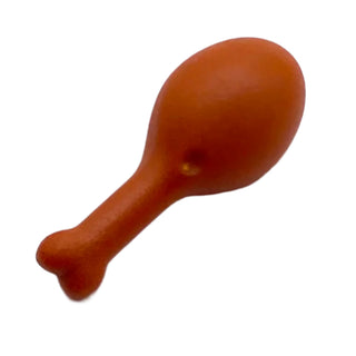 Turkey Drumstick, 23mm with Round Opening on Back, Part# 88432 Part LEGO® Dark Orange