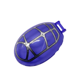 Windscreen 8 x 6 x 2 1/3 Bubble Canopy with Bar Handle with Silver Frame Pattern, 9 Sections, Part# 98102pb03 Part LEGO® Trans-Purple Very Good