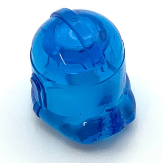 Minifigure Headgear Clone Trooper Helmet (Phase 2), Part# 11217 Part LEGO® Prototype Trans-Dark Blue