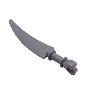 Minifigure, Weapon Sword, Scythe Blade with Clip Pommel, Part# 59229 Part LEGO® Dark Bluish Gray