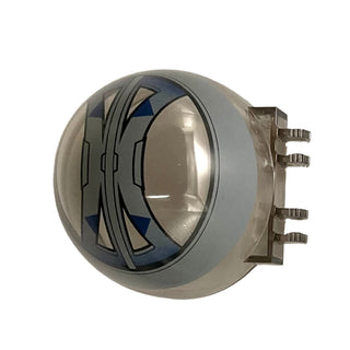 Windscreen 6 x 6 x 3 Canopy Half Sphere with Dual 2 Fingers with SW Droid Tri-Fighter Dark Blue Triangles Pattern, Part# 50747pb03 Part LEGO® Trans-Brown Very Good