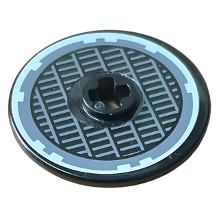 Technic, Disk 3x3 with Millennium Falcon Grille and Light Bluish Gray Outline Pattern (Sticker), Part# 2723pb054 Part LEGO®