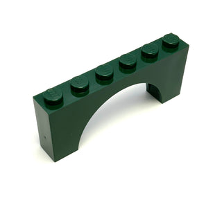 Arch 1x6x2 (Thick Top with Reinforced Underside), Part# 3307 Part LEGO® Dark Green  