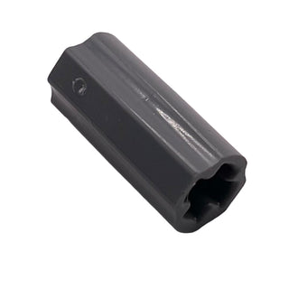 Technic, Axle Connector 2L (Smooth with x Hole + Orientation), Part# 6538c Part LEGO® Dark Bluish Gray