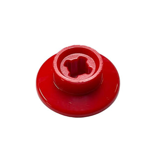 Train Wheel Small, Hole Notched for Wheels Holder Pin, Part# 50254 Part LEGO® Red