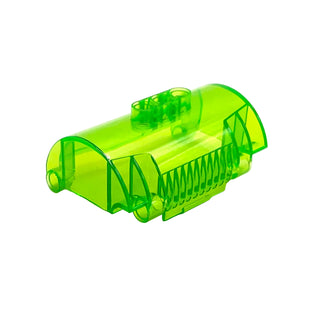 Cylinder Half 3 x 5 x 8 with Pin Holes, Part# 15361 Part LEGO® Trans-Bright Green Very Good